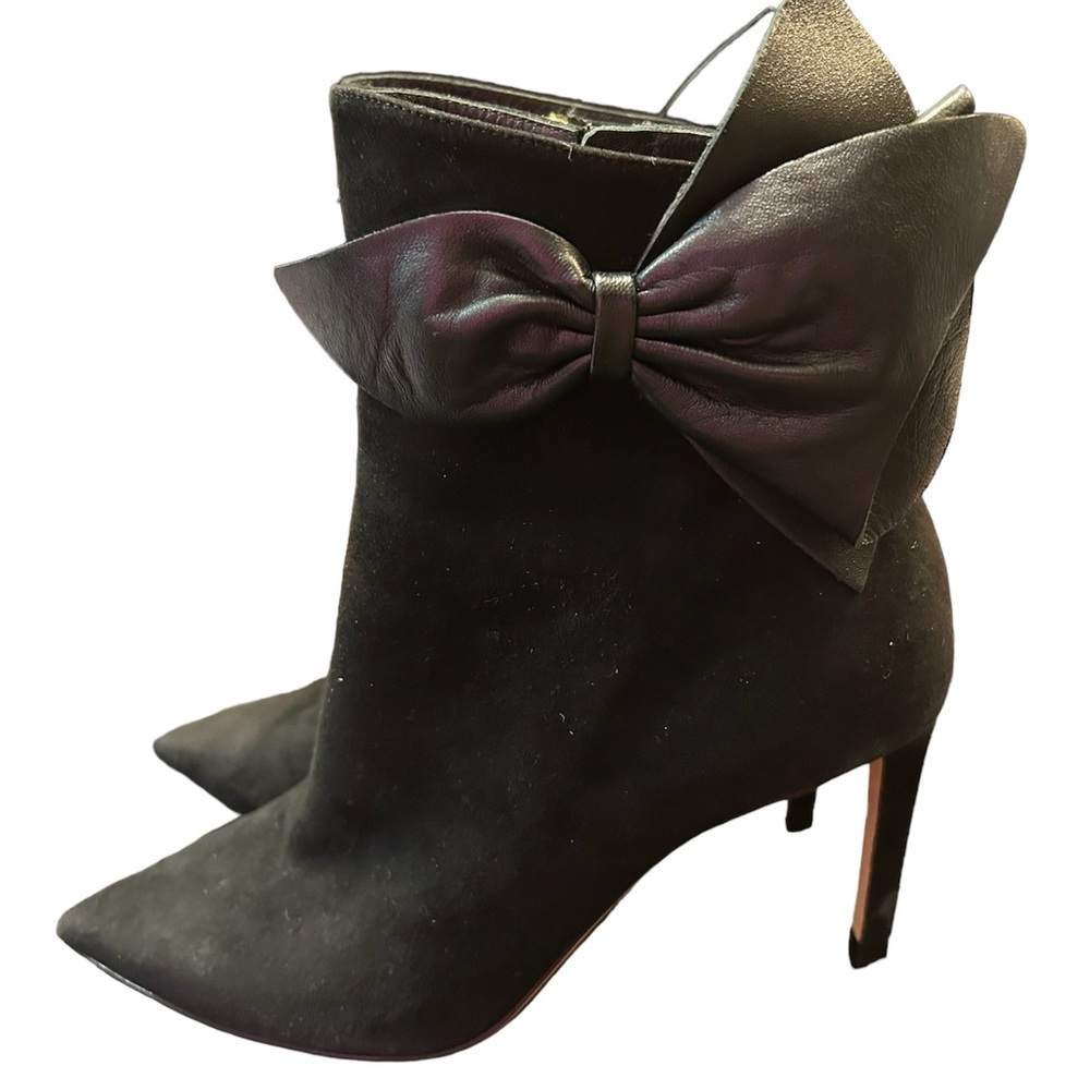Jimmy Choo Kassidy Bow Suede Ankle Boots Sz 36